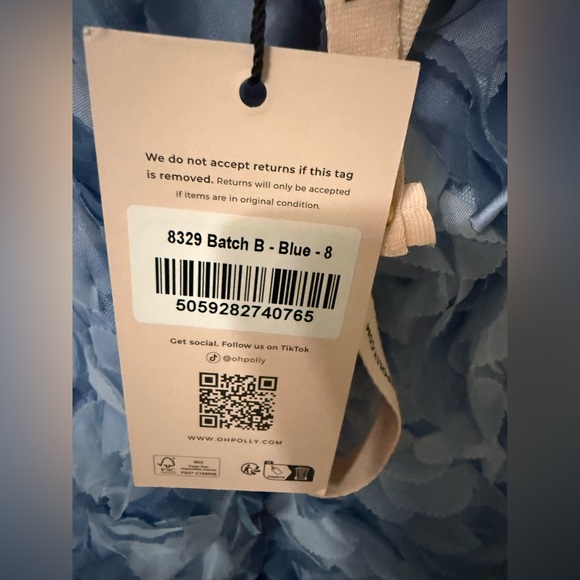 Oh Polly Sky Blue Floral Dress - Picture 7 of 9